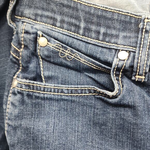 Wrangler Jeans Womens 9/10 X 30 Blue Ultimate Riding Q-Baby Mid-Rise Bootcut - Picture 2 of 14